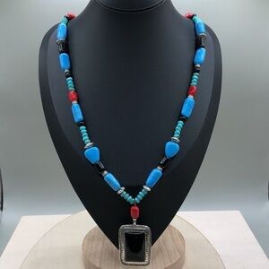 Vintage August Max Boho Style Statement Necklace